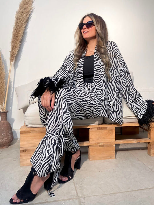 Zebra-Feather Set