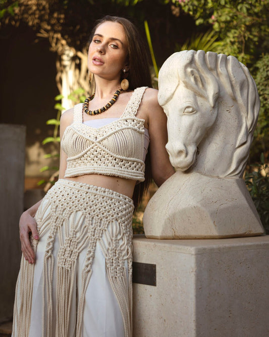 White Sand Macrame Set