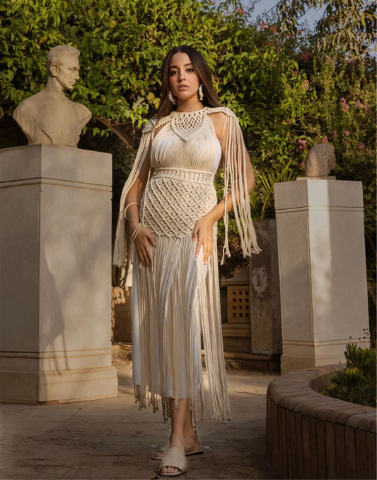 Grecian Macrame Dress